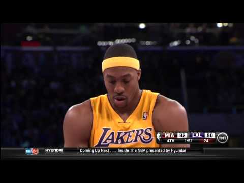 01 17 2013   Heat vs  Lakers   Dwight Howard Misses Two Critical Free Throws In 4th Quarter