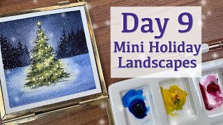 Day 9 Of 12 Mini Holiday Landscapes - Glowing Tree