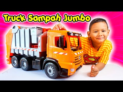 Unboxing Mainan Truk Sampah Besar | Lena Mega Truck