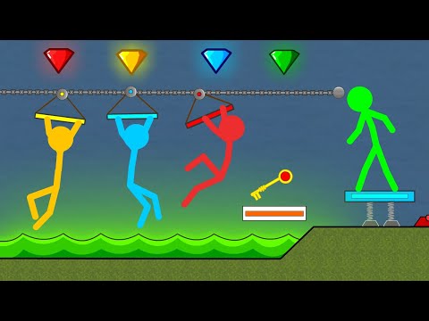 Watergirl and Fireboy - Stickman Animation | 5 - 8 | Complete Edition