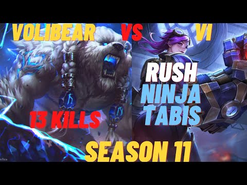 Volibear jungle lol gameplay vs Vi Season 11