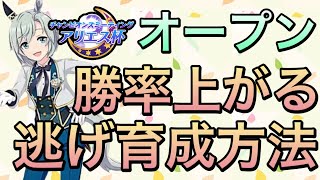 【ウマ娘】環境ウマ娘・スキル・サポカ編成・目標値等紹介‼︎アリエス杯オープンリーグにて勝てる逃げ育成方法について話します‼︎