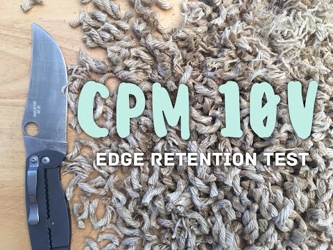 Edge Retention Test: CPM 10V - Spyderco K2
