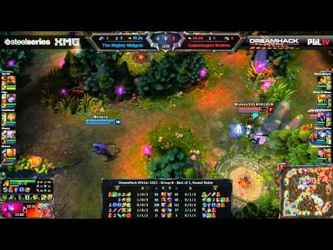 DreamHack Winter 2012 - League of Legends - Group B - The Mighty Midgets vs Copenhagen Wolves