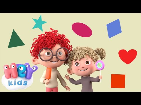 Former sang 🟡🔺🟩 Lær om former | Baby sanger på Norsk - HeyKids