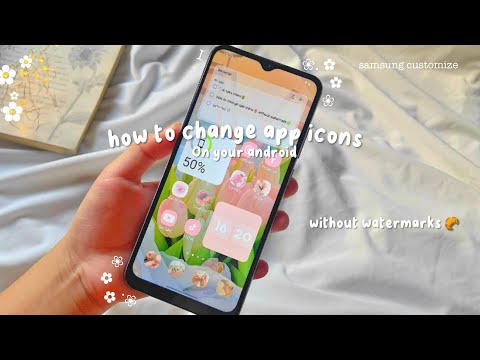 how to change app icons on your android 🌷|| without watermarks🥨｡⁠*ﾟ⁠+