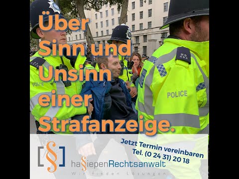 1-Minuten-Info | Über Sinn und Unsinn einer Strafanzeige | hassiepen-rechtsanwalt.de