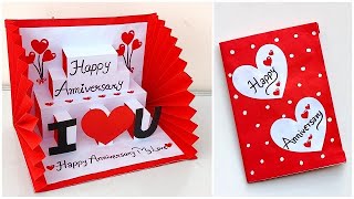 DIY Anniversary pop up card 2024 / Anniversary greeting card for mom and dad / Anniversary card
