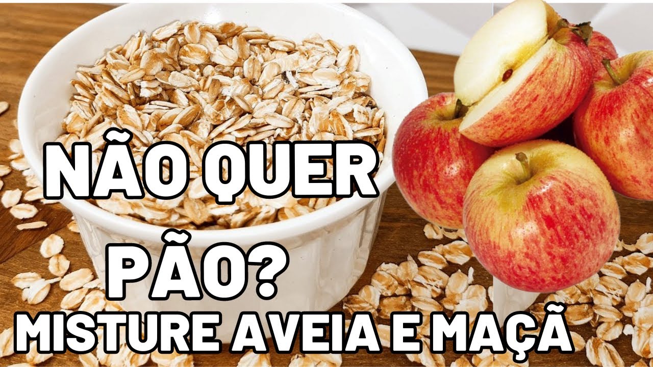 Tem aveia e maçã aí? Então faça esse PÃO DE FRIGIDEIRA, sem farinha,  sem açúcar sem leite.