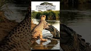 Cheetah Vs Crocodile!! A Costly Ambush #Cheetah #Crocodile