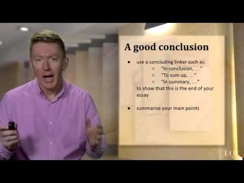 書くこと。ユニット3：結論を書く (Writing: Unit 3: Writing the Conclusion)