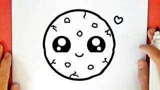 Como desenhar um COOKIE KAWAII de CHOCOLATE