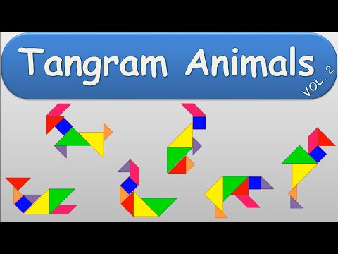 Tangram Animals - Learn to Make Rabbit, Swan, Bear, Whale, Goat and Flamingo