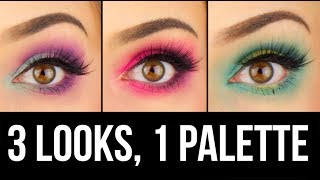 3 Eye Makeup Looks, 1 Drugstore Palette! (NYX Ultimate Brights) || KELLI MARISSA