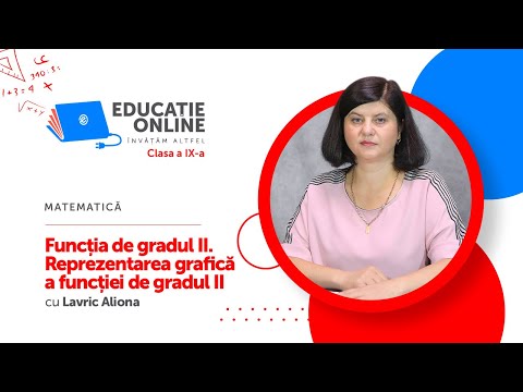 Matematică, Clasa a IX-a, Funcția de gradul II. Reprezentarea grafică a funcției de gradul II