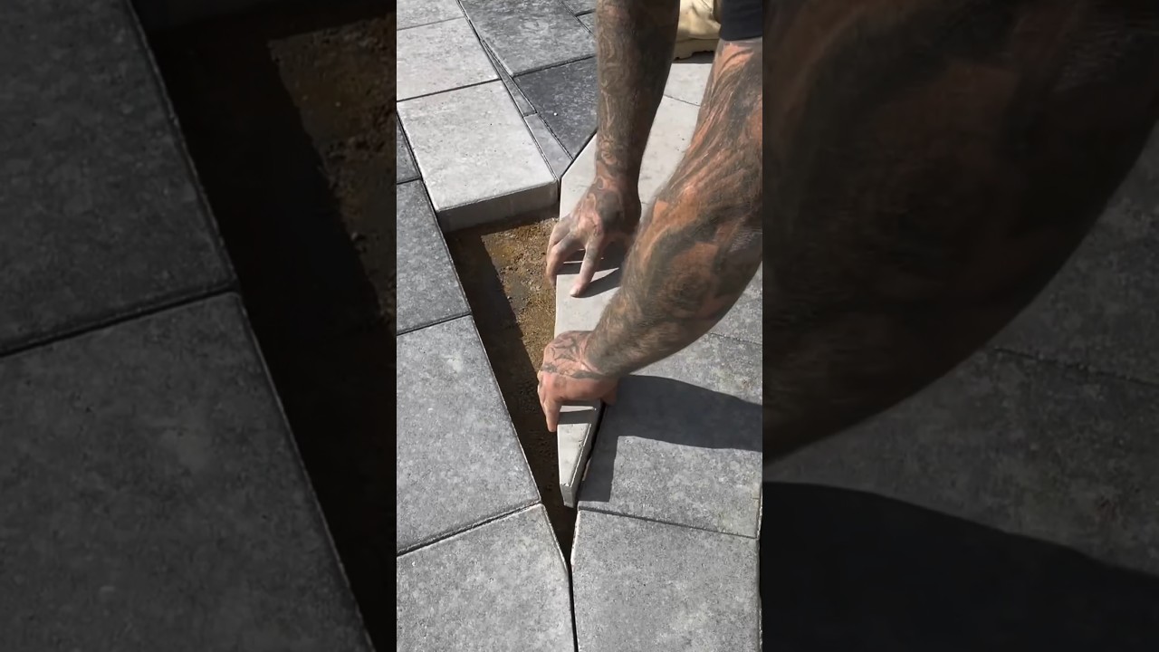 Road construction process in front of house