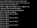 Migos Hit Em Lyrics on screen