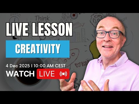 English Speaking Live Lesson: Topic of CREATIVITY