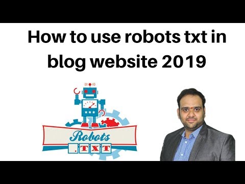How to use robots txt in blog website 2019