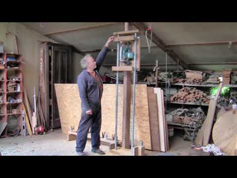 Excellent Home Made Panel Saw From Castors and Pipe - Every Workshop Should Have One!