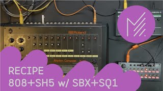 Video thumbnail for Roland SH-5 x TR-808 using SBX-1 & Korg SQ-1 - MESS RECIPE by Melbourne Electronic Sound Studio