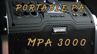Video thumbnail for MPA 3000 portable PA system by Cybermarket UK