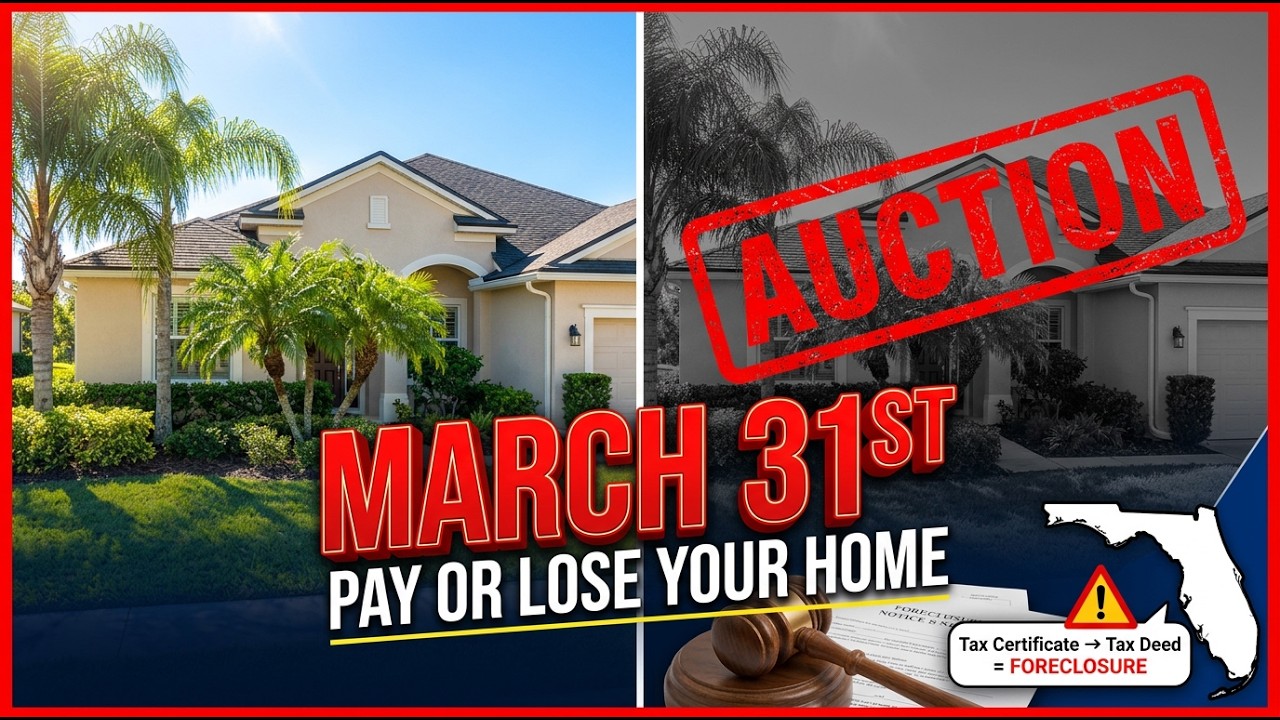 Florida Homeowners: Pay Property Taxes by March 31st or Lose Your House to Auction