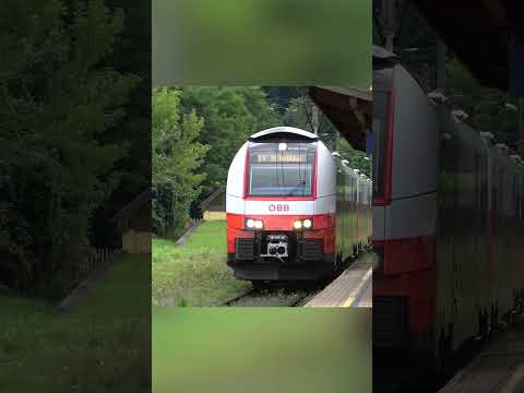 Arrival of S 4 4254 from Hermagor Bahnhof to St. Veit a.d Glan Bahnhof in Austria
