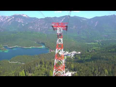 Bergfahrt der Zugspitzbahn im Frühjahr 2018
