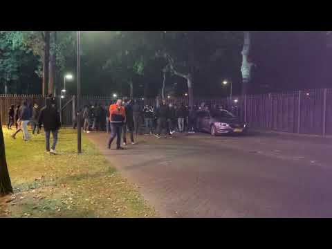 Rellen na de wedstrijd tussen RKC- Willem ll