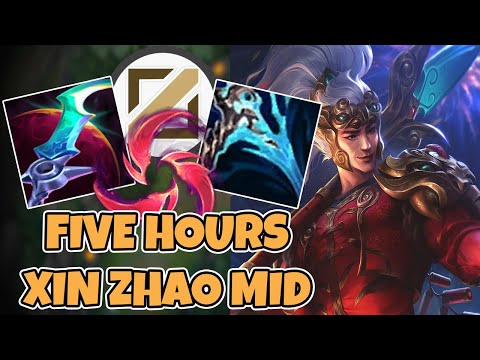 XIN ZHAO MID IS INSANELY BROKEN 👑| FIVE HOURS OF XIN ZHAO IN EVERY ROLE
