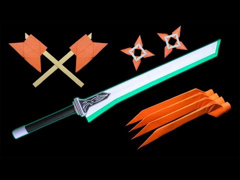 Top 06 Easy Origami Ninja Star/sword/Knife
