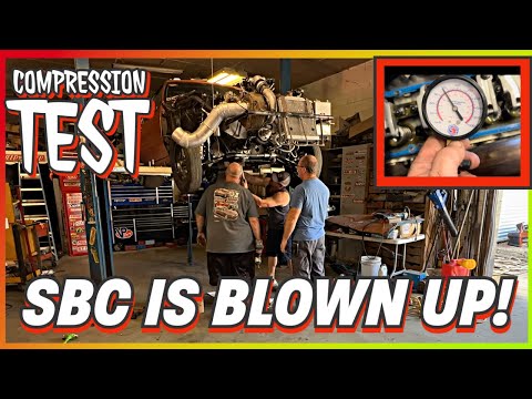 409ci SBC is Blown Up!  How to do cranking compression test / Pumping the motor