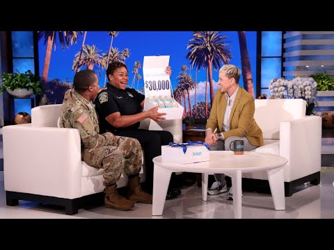 エレンがママと陸軍軍曹の息子と出会う (Ellen Meets Deserving Mom and Army Sergeant Son)
