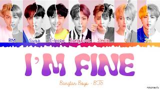 BTS (방탄소년단) - I&#39;M FINE Lyrics [Color Coded Han_Rom_Eng]
