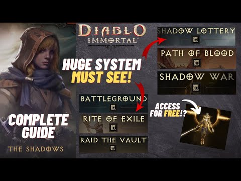 Complete Guide to the Shadows System in Diablo Immortal - Way bigger than we thought! FREE?