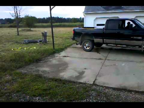 Cummins snapping a chain in half.