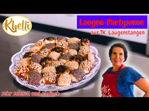 Laugen- Partysonne aus TK-Laugenstangen/ganz einfach und schnell/ Laugengebäck für Backanfänger
