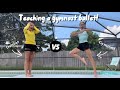 teaching a gymnast ballet dancer vs. gymnast @rileyrotroffgymnastics_2028