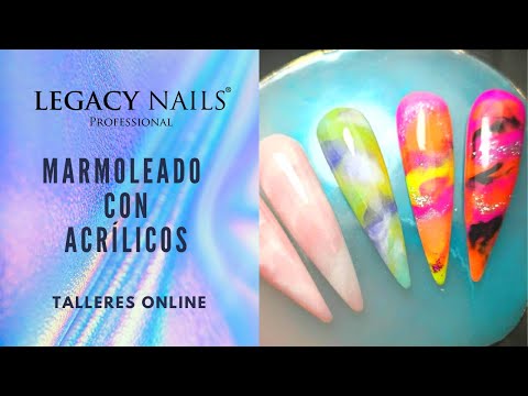 MARMOLEADO  CON ACRÍLICOS │ TALLER DE UÑAS │ LEGACY NAILS