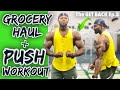CHEAP BODYBUILDING GROCERY HAUL | TIPS FOR A BIGGER CHEST, SHOULDERS, & TRICEPS | The GET BACK Ep.5