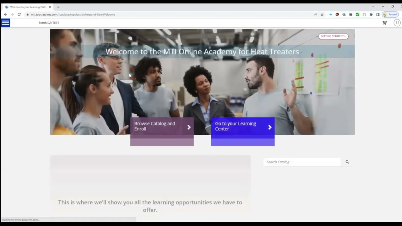 MTI Academy Tutorial Webcast on New Learning Mgt System