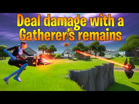 Deal damage with a Gatherer's remains in Fortnite!