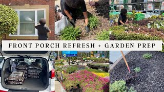 FRONT PORCH REFRESH + GARDEN PREP | OUTDOOR CLEANING, SHOPPING & SIMPLE DECORATING #outdoors