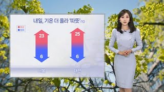 [날씨] 내일 낮 최고 25도 '따뜻'…밤부터 제주·남해안 비 / 연합뉴스TV (YonhapnewsTV)