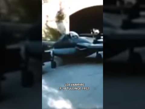 J28 Vampire 1952 #aircraft #viralshort #viralvideo #sweden #sverige #history #coldwar #airforce