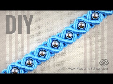 Macramé Double Wave Bracelet Beautiful Blue Danube by Strauss