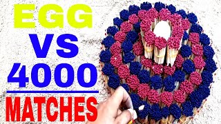 Egg and Matches | THE RESULTS WERE SURPRISING | One egg 4000 matches science