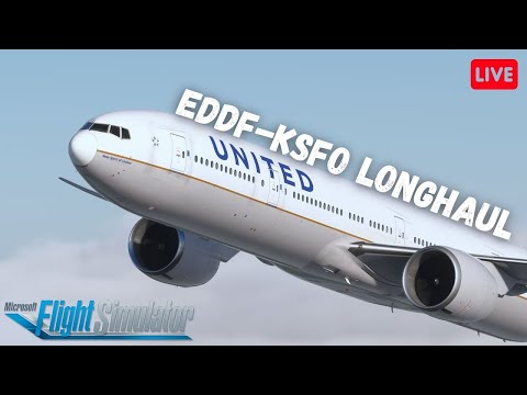 KSFO → EDDF Live: Real-Weather B777 United • GSX + ATC Experience