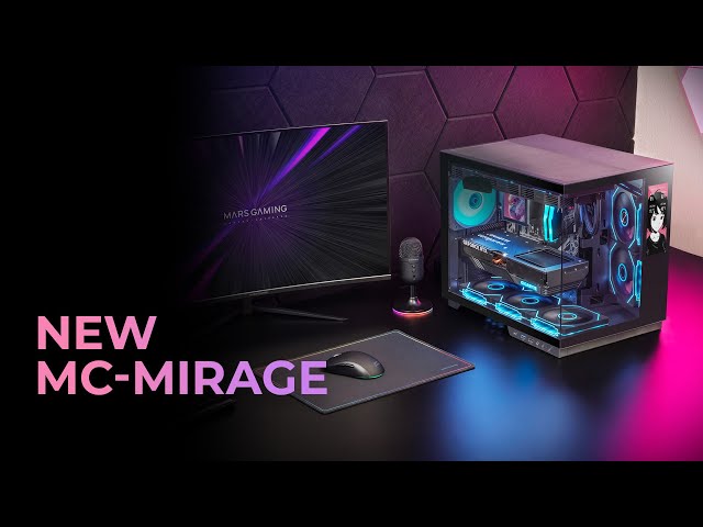 Mars Gaming MC-MIRAGE Caixa ATX com Vidro Temperado e LCD IPS 7,2" video